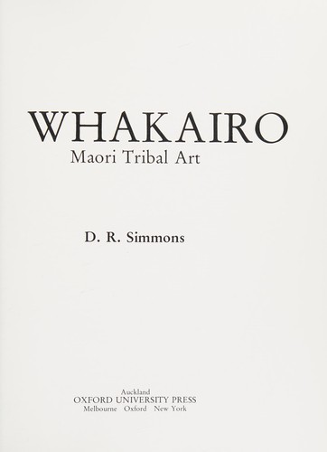 Cover of Whakairo: Māori Tribal Art
