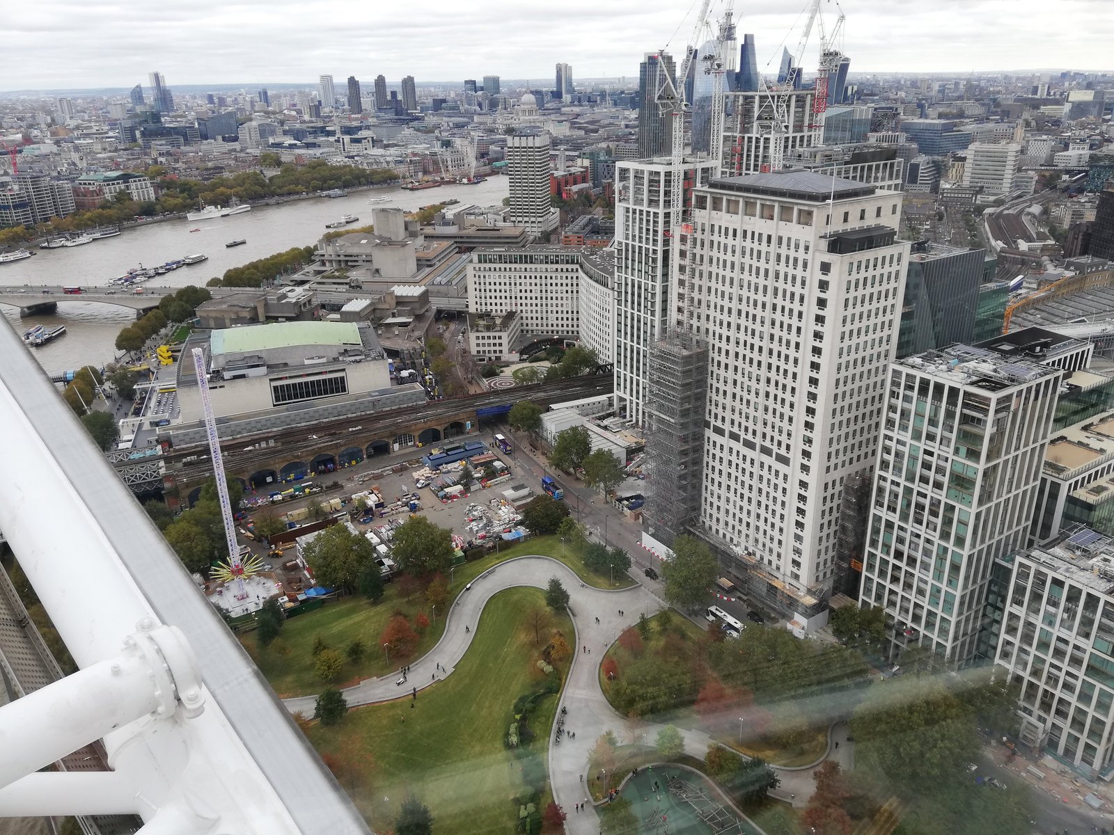 View from a London Eye capsule.